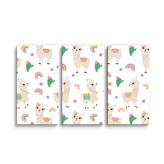 Obraz - 3-dílný Roztomilé lamy: 120x80 cm