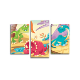 Obraz - 3-dílný Dinosauři 5: 75x50 cm