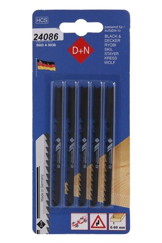 Plátky do přímočaré pily HCS B&D 75/1.3mm 5ks 12440