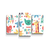 Obraz - 3-dílný Happy day: 75x50 cm
