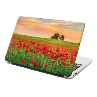Samolepka na notebook Pole vlčích máků 2: 29x20 cm
