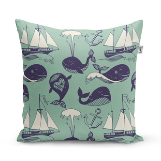 Polštář Velryby: 50x50 cm