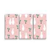 Obraz - 3-dílný Lama a kaktusy: 120x80 cm