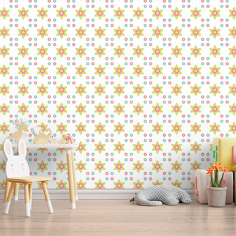 Tapeta Barevné kytičky: 336x220 cm