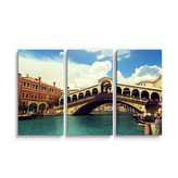 Obraz - 3-dílný Ponte di Rialto: 120x80 cm