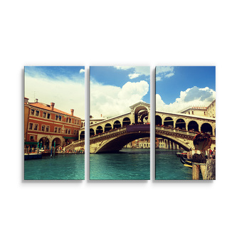 Obraz - 3-dílný Ponte di Rialto: 120x80 cm