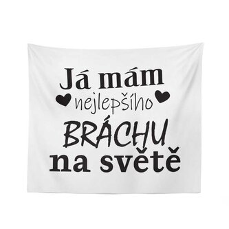 Deka Já mám nejlepšího bráchu na světě: 150x120 cm