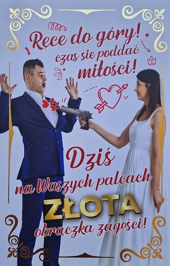 Karnet Ślub - Pistolet