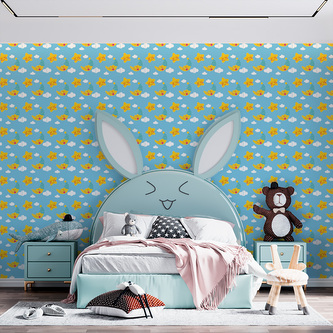 Tapeta Hvězdy a měsíce: 125x75 cm