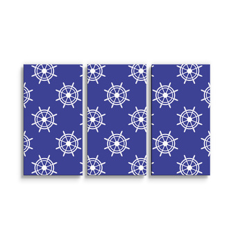 Obraz - 3-dílný Bílá kormidla : 120x80 cm