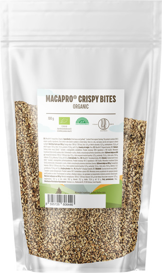 BrainMax Pure MacaPro® Crispy Bites, maca kousky, BIO, 100 g