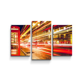 Obraz - 3-dílný Noční Londýn: 75x50 cm