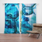 Závěs Modré bubliny: 2ks 140x250cm