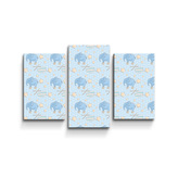 Obraz - 3-dílný Bubny a sloni: 75x50 cm