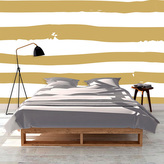 Tapeta Zlaté pruhy: 336x220 cm