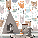 Tapeta Animovaná lesní zvířátka: 336x220 cm
