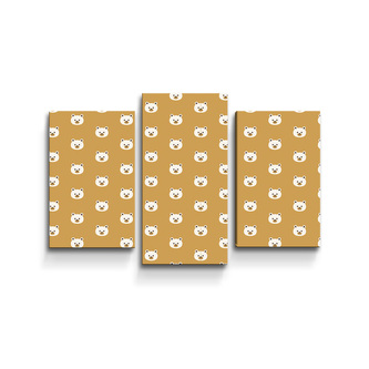 Obraz - 3-dílný Roztomilí medvídci: 75x50 cm