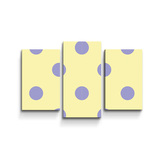 Obraz - 3-dílný Fialové tečky : 75x50 cm