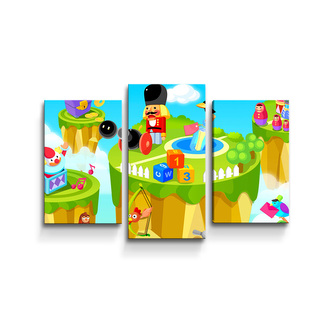 Obraz - 3-dílný Dětský motiv 2: 120x80 cm