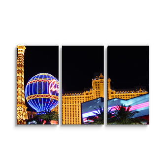 Obraz - 3-dílný Las Vegas 3: 120x80 cm