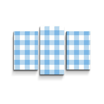 Obraz - 3-dílný Košilový vzor: 75x50 cm