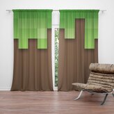 Závěs Green Blocks 2: 2ks 140x250cm