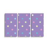 Obraz - 3-dílný Hvězdy na fialové: 120x80 cm