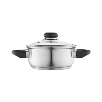 EMILIO NEREZOVÝ HRNEC 1.2L 16CM SE SKLENĚNOU POKLIČKOU