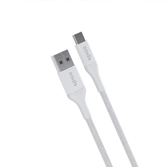Epico Opletený kabel 1.2m USB-C na USB-A - bílý