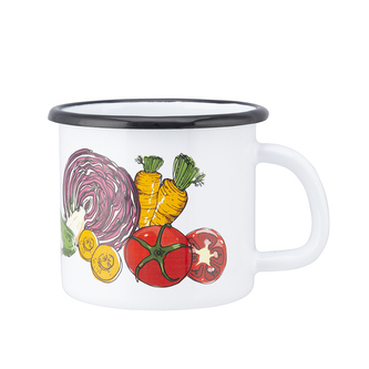 HRNEK SMALTOVANÝ 0.45L PRŮMĚR 9CM VÝŠKA 9CM ZELENINA