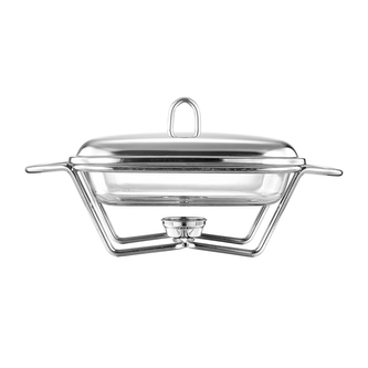 METEOR OHNIUVZDORNÉ NÁDOBÍ ČTYŘHRANNÉ 1.8L S NEREZOVÝM VÍKEM NA OHŘÍVAČI