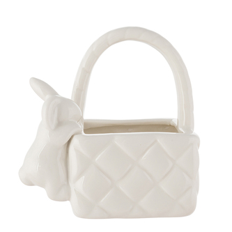 DEKORAČNÍ KOŠÍČEK SE ZAJÍČKEM 11X8X11.5CM