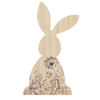DŘEVĚNÁ DEKORACE ZAJÍC 11X2X21CM SERENITY