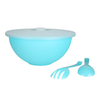 MISKA WEEKEND S VÍKEM A LŽÍCEMI NA SALÁT 26CM 3.6L TYRKYSOVÁ (041)
