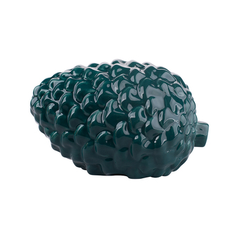 DEKORATIVNÍ PORCELÁNOVÁ ZLATÁ ŠIŠKA 15X11X9CM