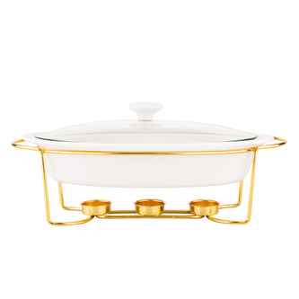 REGULAR OVÁLNÁ ZAPÉKACÍ MÍSA 1.4L NA ZLATÉM OHŘÍVAČI