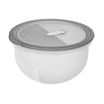LAURA KRUHOVÁ NÁDOBA NA MIKROVLNU A MRAZENÍ 24X14CM 4L ŠEDÁ (14448)
