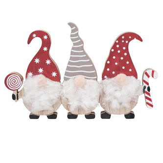 DŘEVĚNÁ FIGURKA 3 TRPÁCI 18X12CM