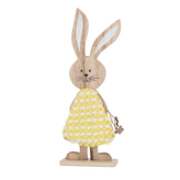 DŘEVĚNÁ FIGURKA ZAJÍC V SUKNI 8X4X23CM
