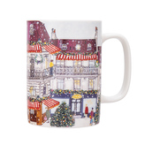 PROSTÝ PORCELANOVÝ HRNEK NBC 380ML VÁNOČNÍ KRAJINA DEKOR B