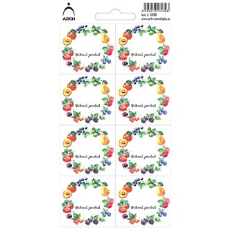 Ovoce "Natural product" - 8 voděodolných etiket