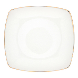 MARIAPAULA MODERNA ČTVERCOVÝ GOLD MĚLKÝ TALÍŘ 25CM