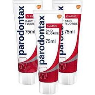 Parodontax Zubní pasta proti krvácení dásní bez fluoridu Classic Tripack 3 x 75 ml unisex
