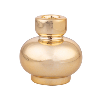 SVÍCEN PORCELÁNOVÝ ZLATÝ 7.5X7.5X8CM