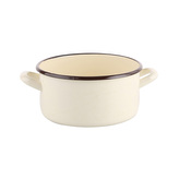 SMALTOVANÝ KASTROL 2.1L PRŮMĚR 18CM VÝŠKA 9.5CM KRÉMOVÝ