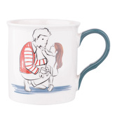 HRNEK S MODROU RUKOJETÍ NBC 250ML S POKLIČKOU A