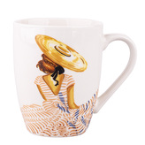 POHÁR BARYŁKA NBC 300ML S OZDOBOU ORANŽOVÉ ŠATY