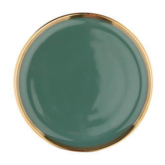 AURORA GOLD DEZERTNÍ TALÍŘ NBC 20CM ZELENÁ