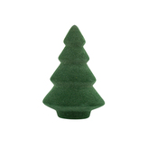 FIGURKA STROMEK S VELVETOVÝM DOKONČENÍM ZELENÁ 5.5X5.5X13CM