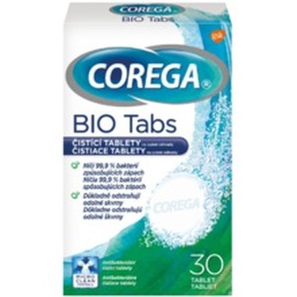 Corega Čisticí tablety na zubní náhrady Bio Tabs 30 ks unisex